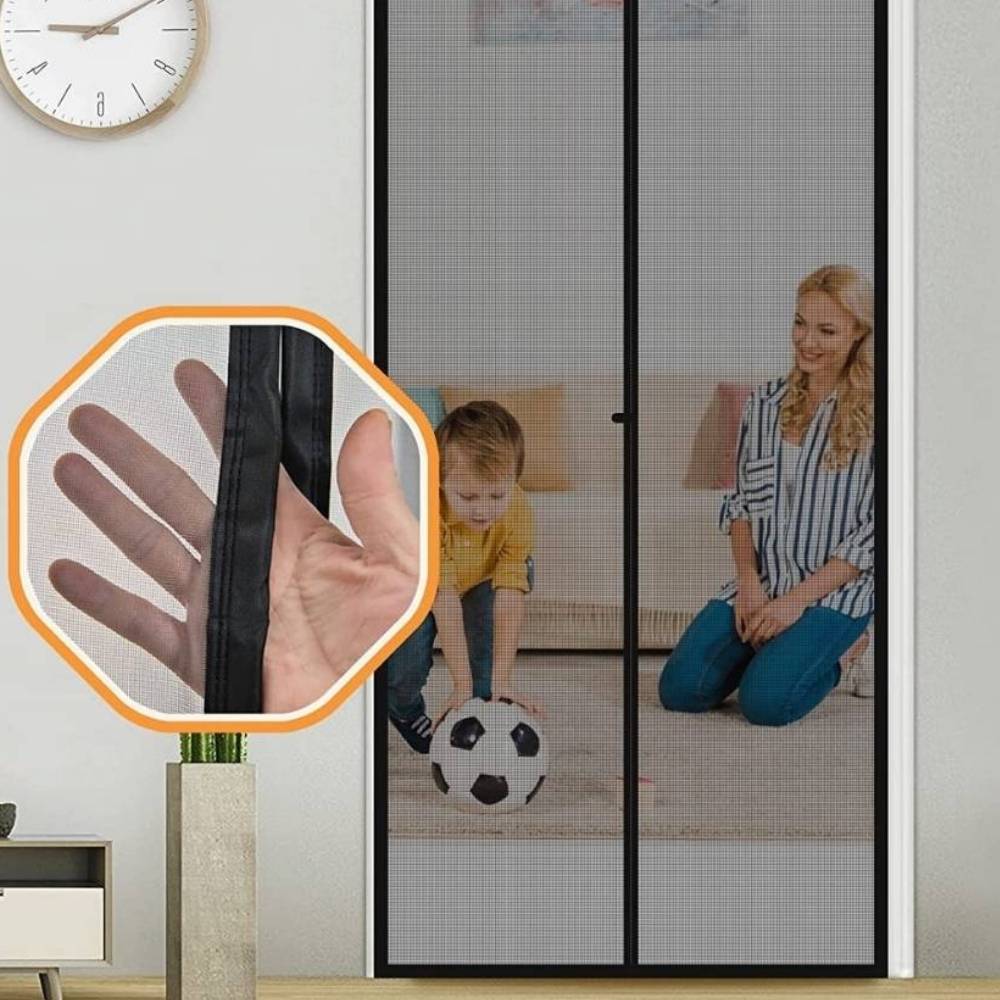 Magnetic Fly Screen Door Black 60 x 180 cm, image 3