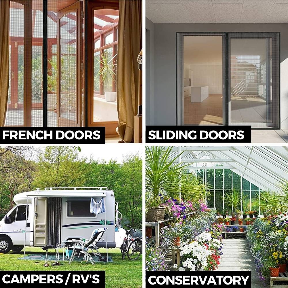 Magnetic Fly Screen Door Black 60 x 180 cm, image 6