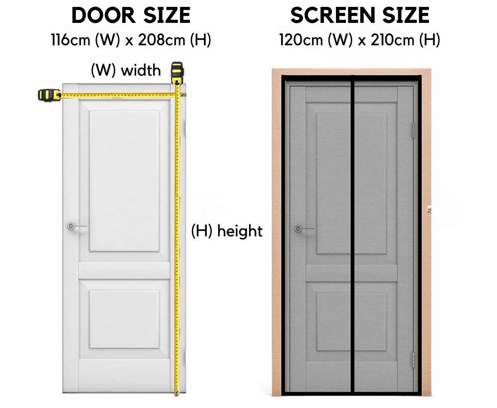 Magnetic Fly Screen Door Black 60 x 180 cm, image 11